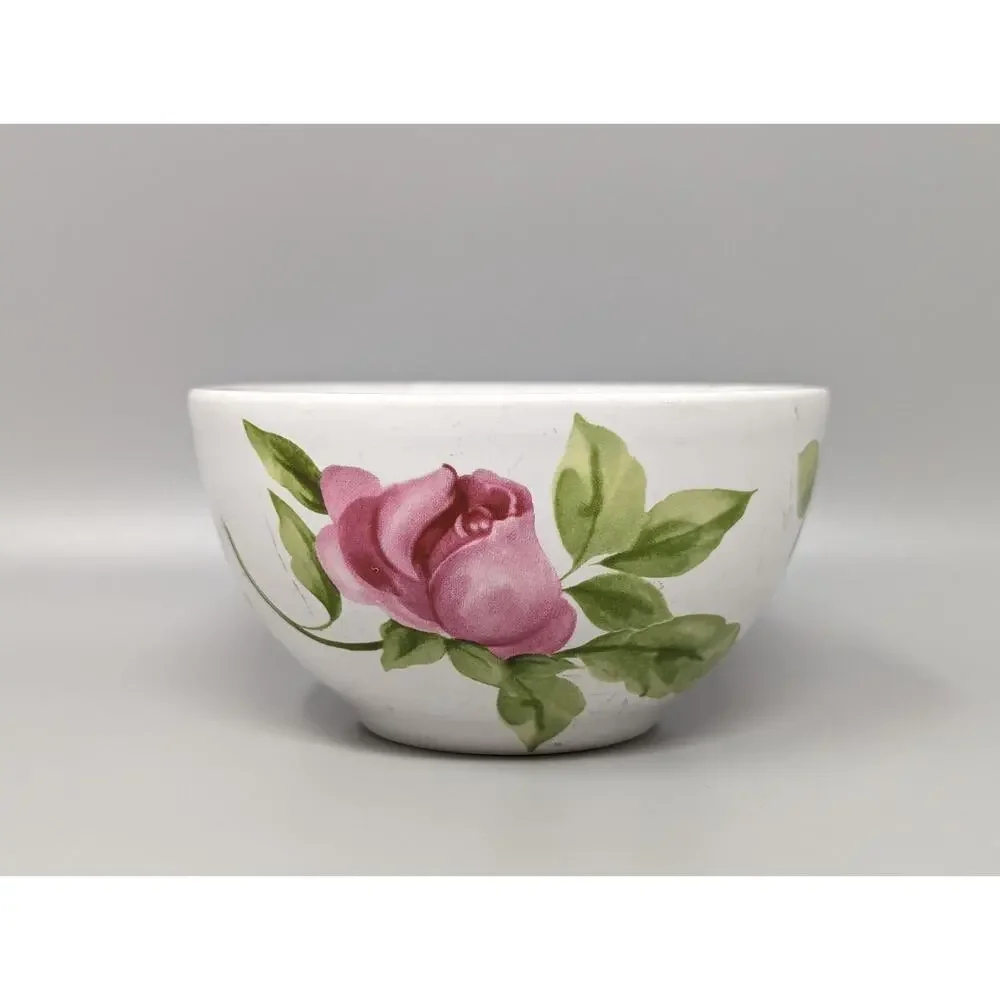 Pfaltzgraff Emma Fruit Dessert Snack White Floral Small Bowls 4.5